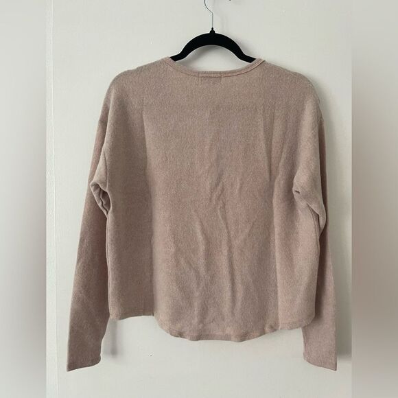 Socialite Split Neck Fleece Top - Picture 2 of 4